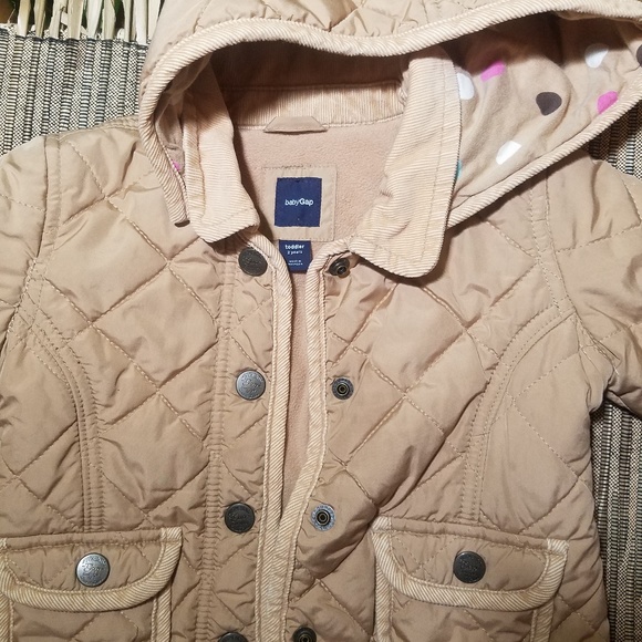 Girls Gap Quilted Jacket size 2 - Picture 6 of 7